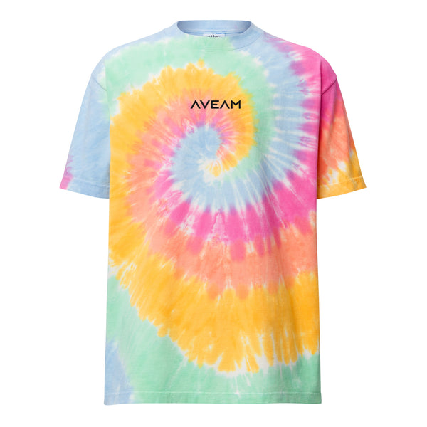 CAMISETA LOGO AVEAM BORDADO OVERSIZE TIE-DYE